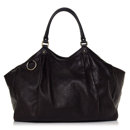 Gucci Guccissima Signature Large Sukey Tote Chocolate 1 of 6