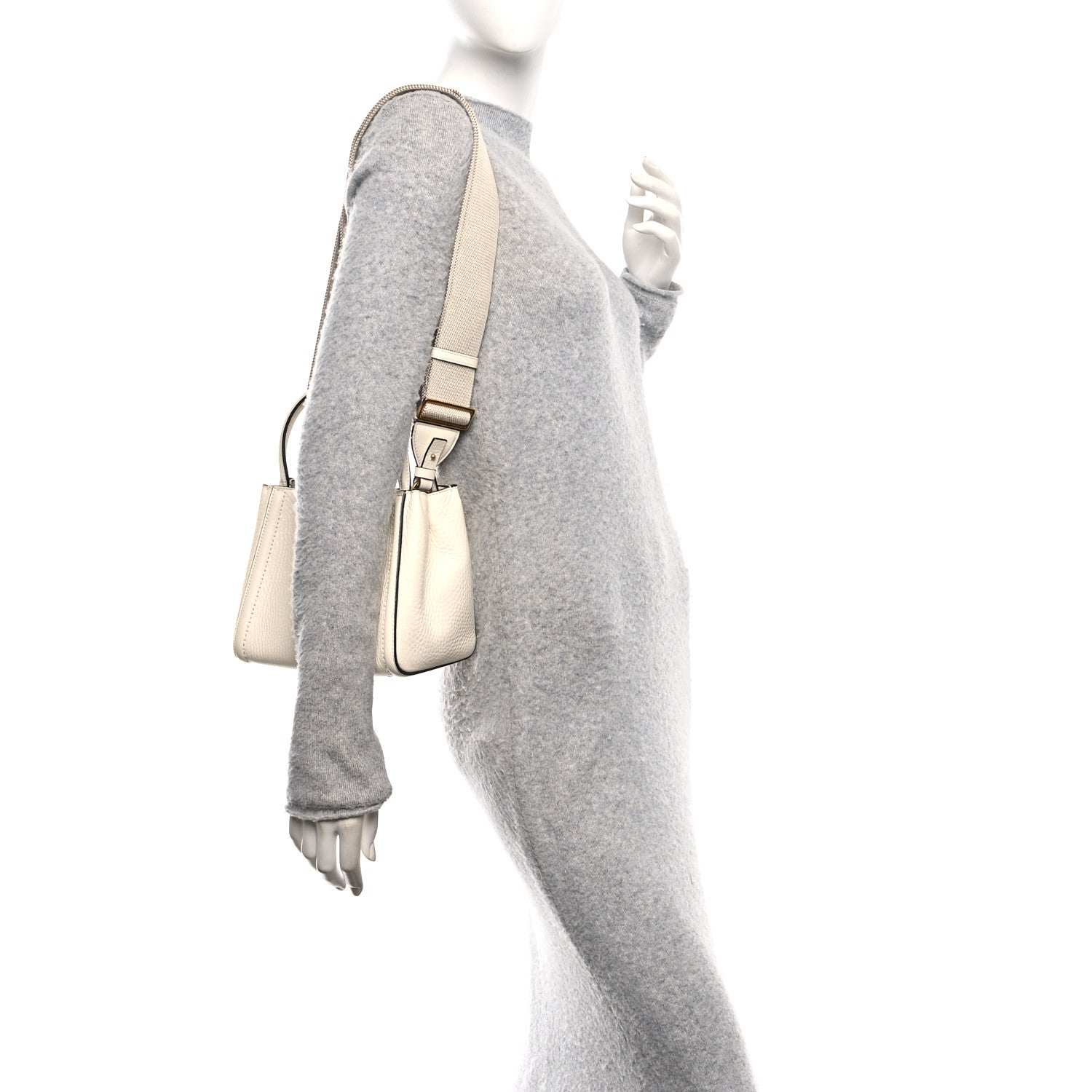 Valentino Garavani Soft Grainy Calfskin Alltime Small Handbag Ivory 2 of 9