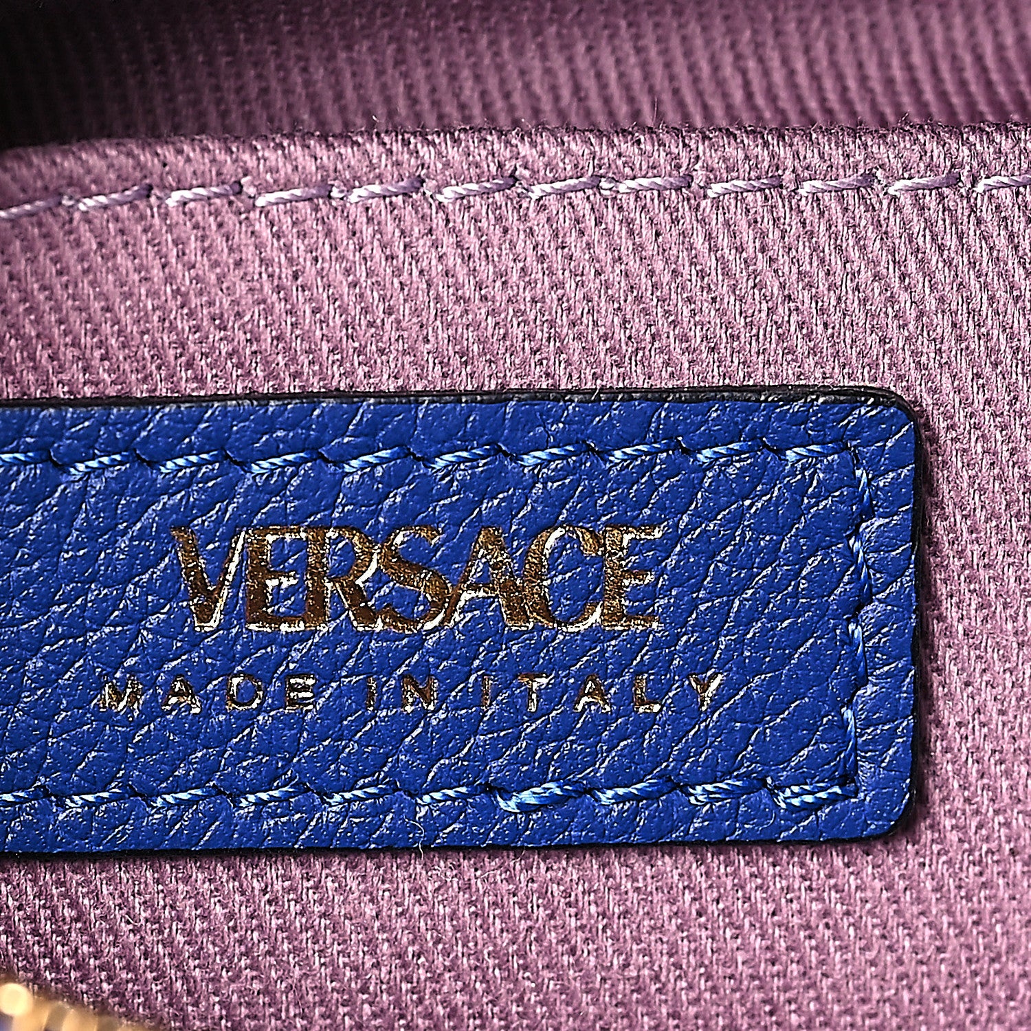 Versace Calfskin La Medusa Round Camera Bag Blue 6 of 8