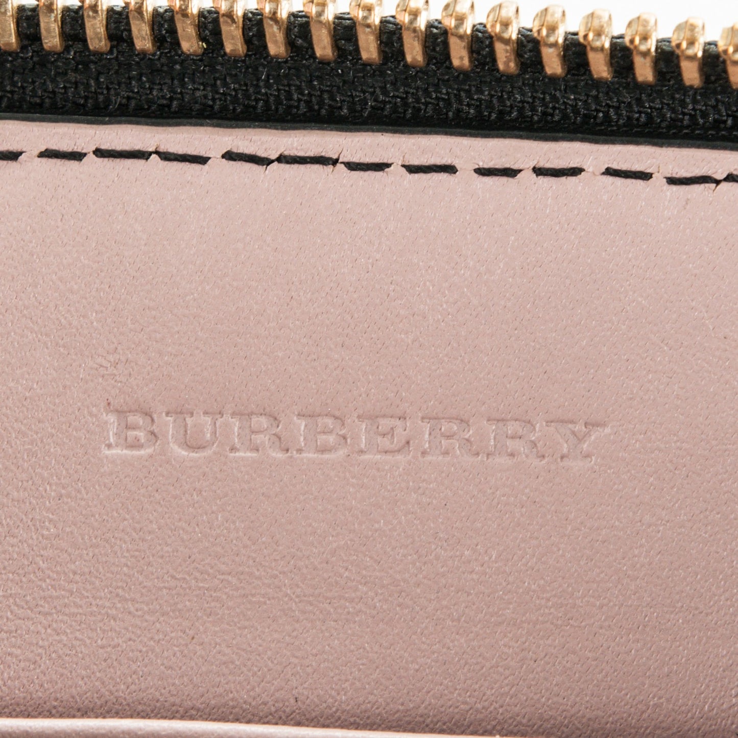 Signature Grain Calfskin Check Embossed Peyton Crossbody Clutch Bag Pale Orchid