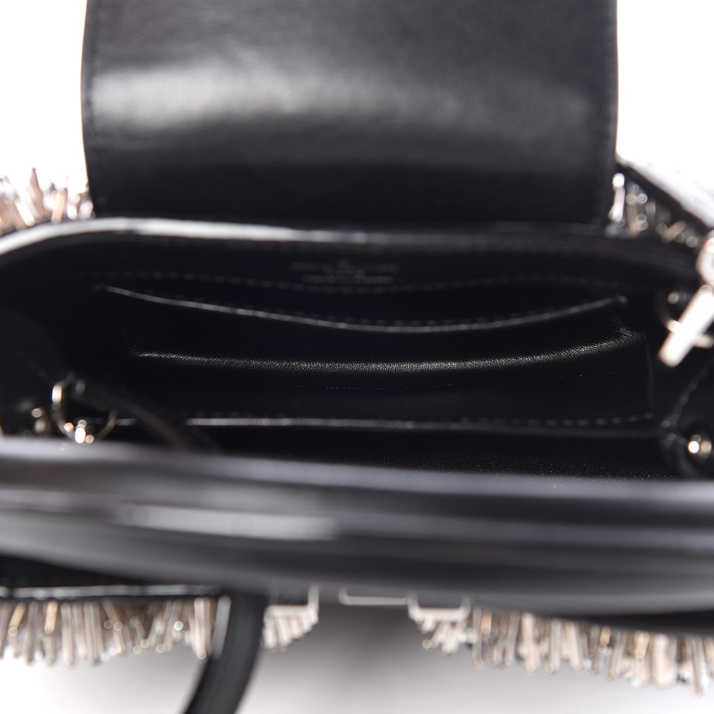 Smooth Calfskin Crystal Capucines Mini Black