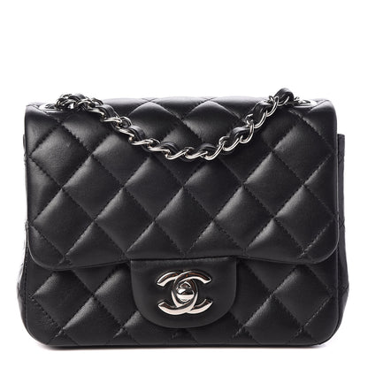 Chanel Lambskin Quilted Mini Square Flap Black 1 of 12