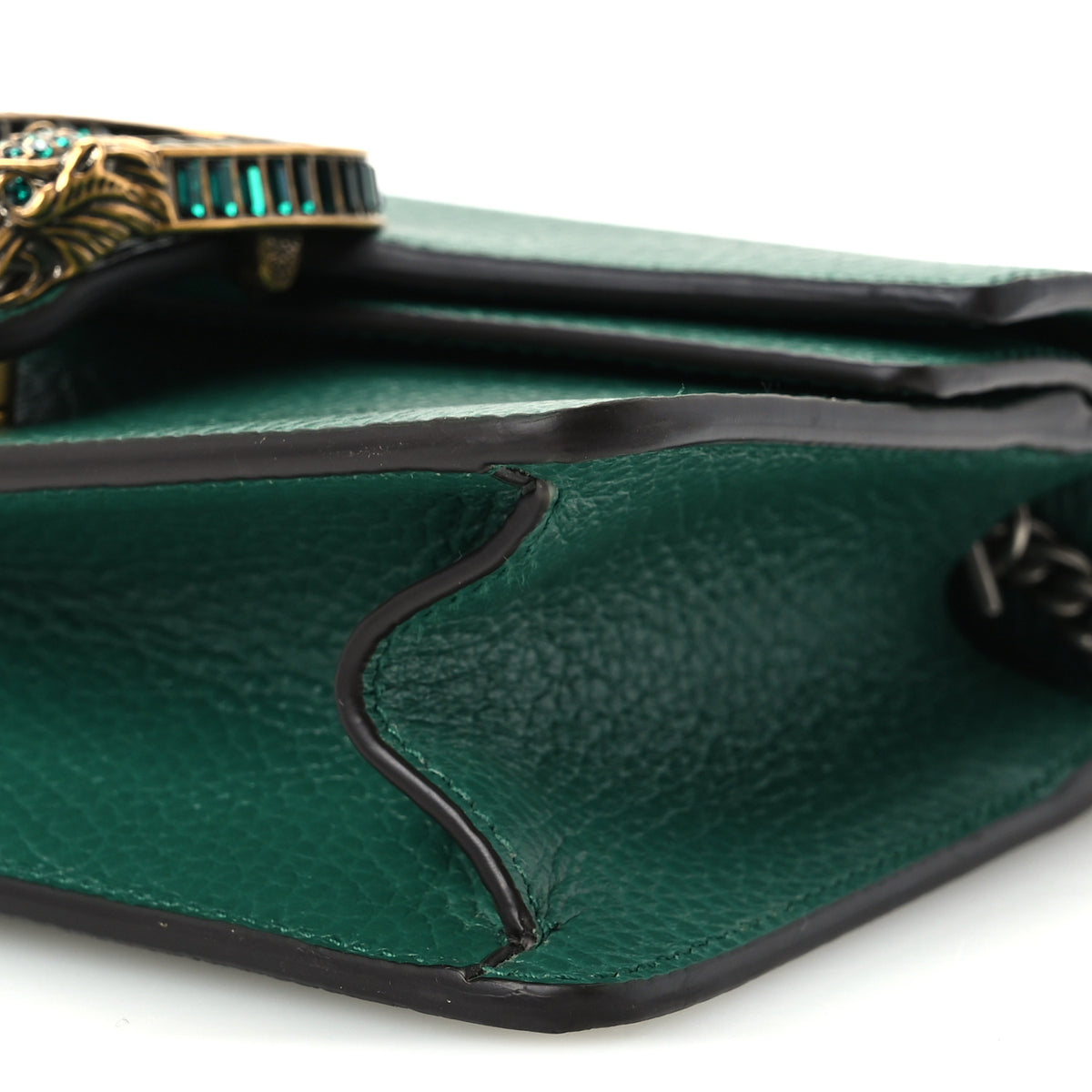 Gucci Dollar Calfskin Crystal Mini Dionysus Top Handle Bag Emerald 10 of 10