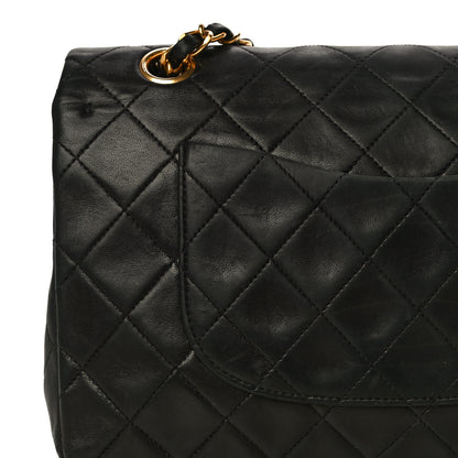 Chanel Lambskin Quilted Medium Double Flap Black 25 of 29