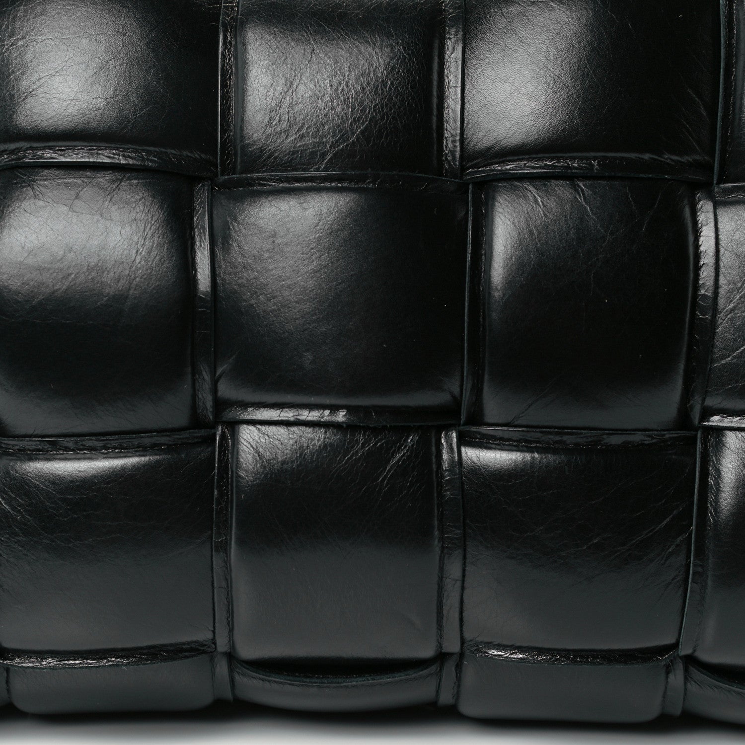 Bottega Veneta Paper Calfskin Maxi Intreccio Padded Cassette Crossbody Bag Black 11 of 12