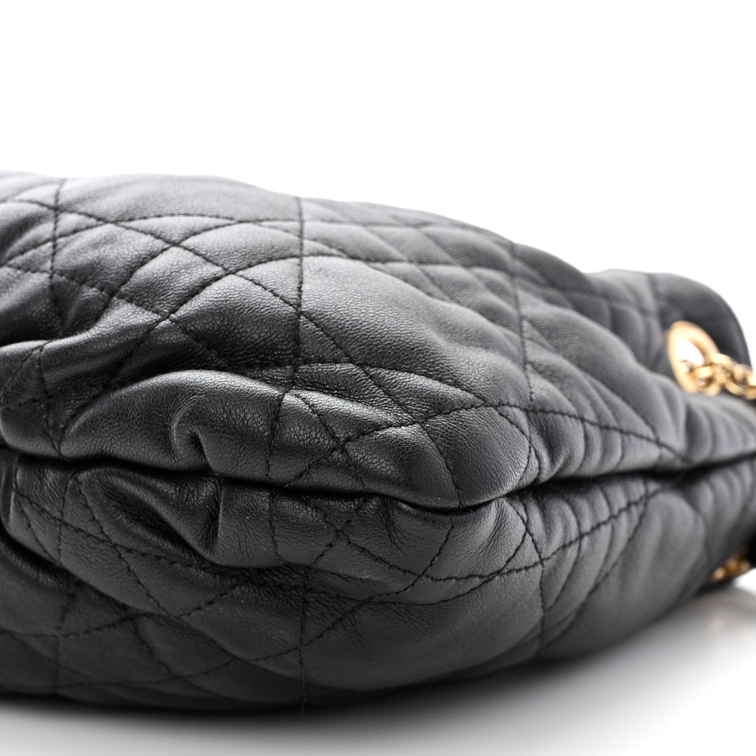 Christian Dior Lambskin Supple Macrocannage Medium Ammi Bag Black 10 of 12