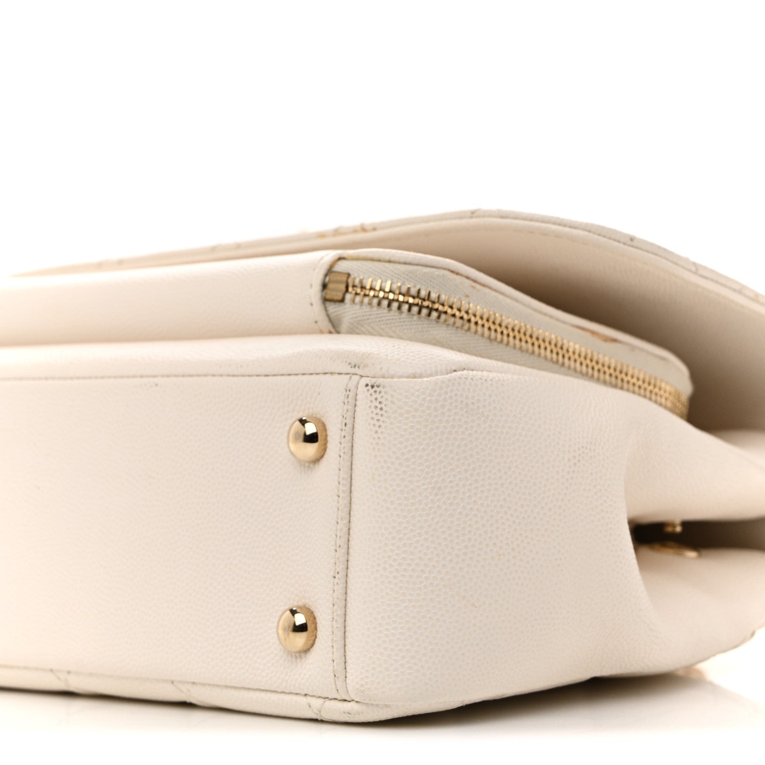 Chanel Caviar Quilted Medium Business Affinity Flap White 11 of 15