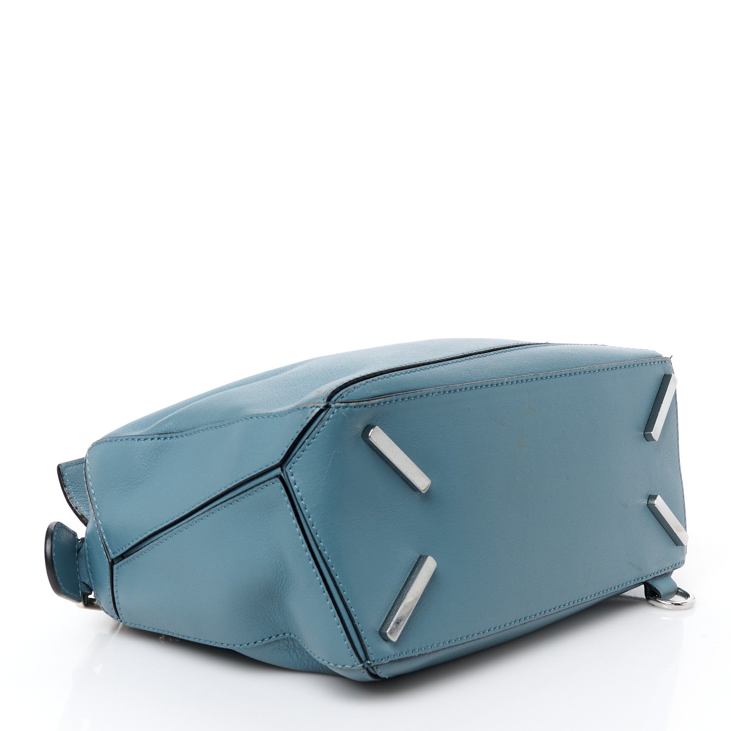 LOEWE レザー ケース 水色 Loewe Calfskin Small Puzzle Bag Stone Blue 1742595 – FASHIONPHILE