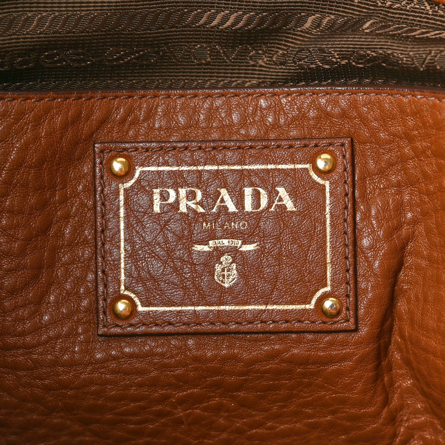 Prada Vitello Daino Tote Brandy 6 of 12