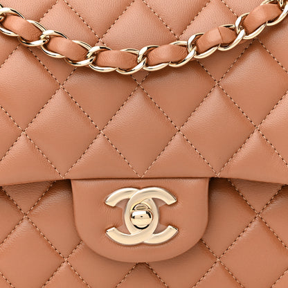 Chanel Lambskin Quilted Medium Double Flap Brown 8 of 10