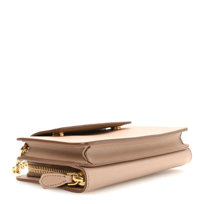 Prada Saffiano Chain Wallet Cammeo 4 of 11