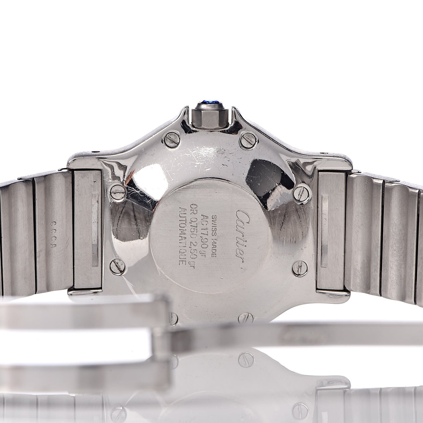 Stainless Steel 18K Yellow Gold 29mm Santos Octagon Automatic Watch