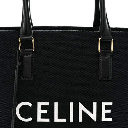 Celine Canvas Calfskin Horizontal Cabas Black 9 of 11