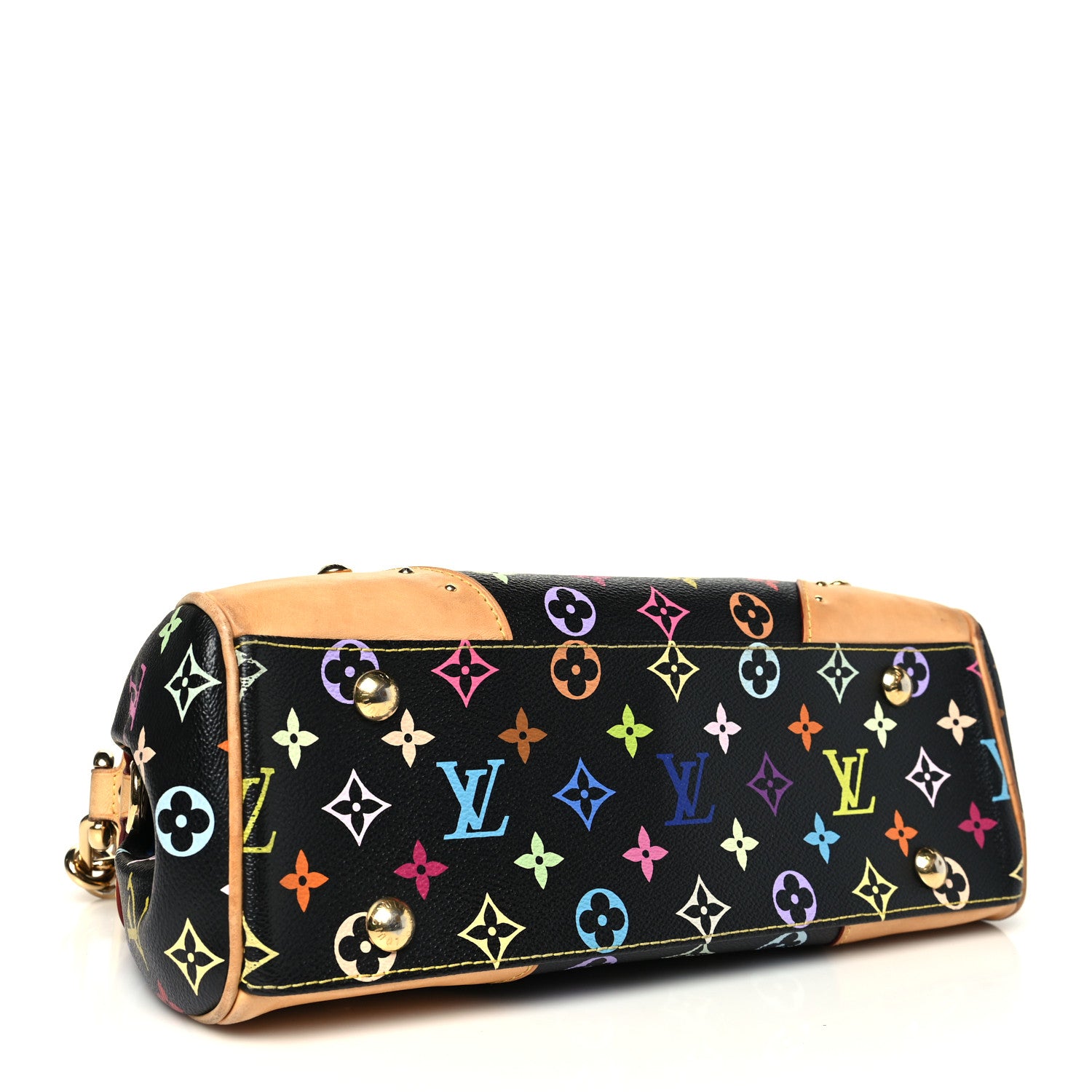 Louis Vuitton Monogram Multicolor Beverly MM Black 4 of 9