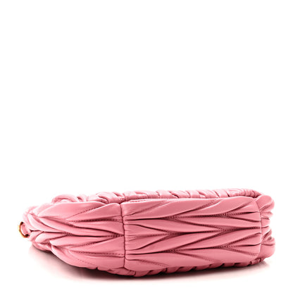 Miu Miu Nappa Matelasse Small Wander Hobo Pink 4 of 9