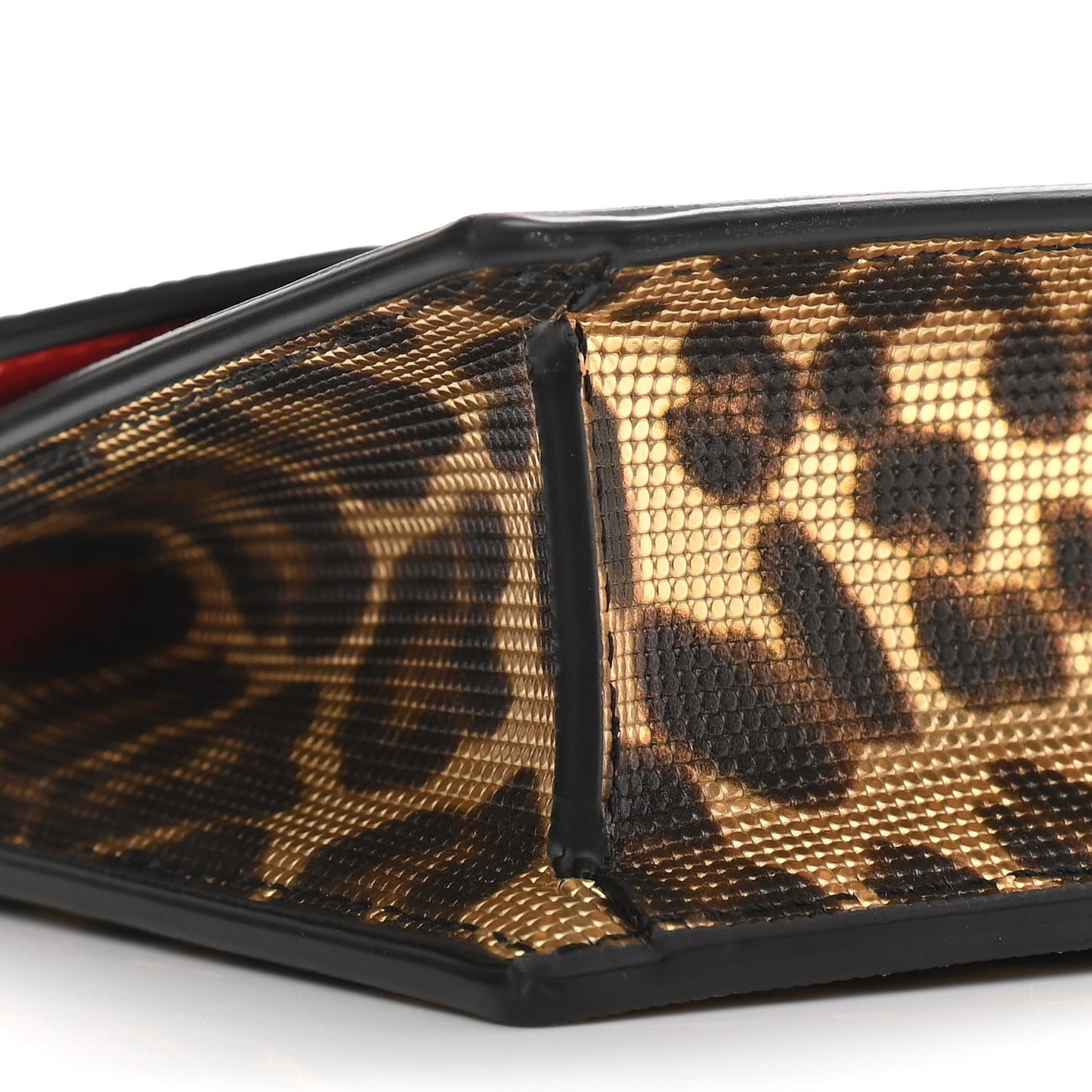 Metallic Calfskin Coins Leopard Print Small Elisa Baguette Gold Silver