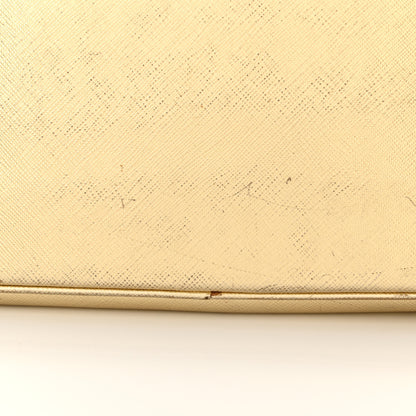 Prada Metallic Saffiano Small Galleria Double Zip Tote Platino 22 of 22