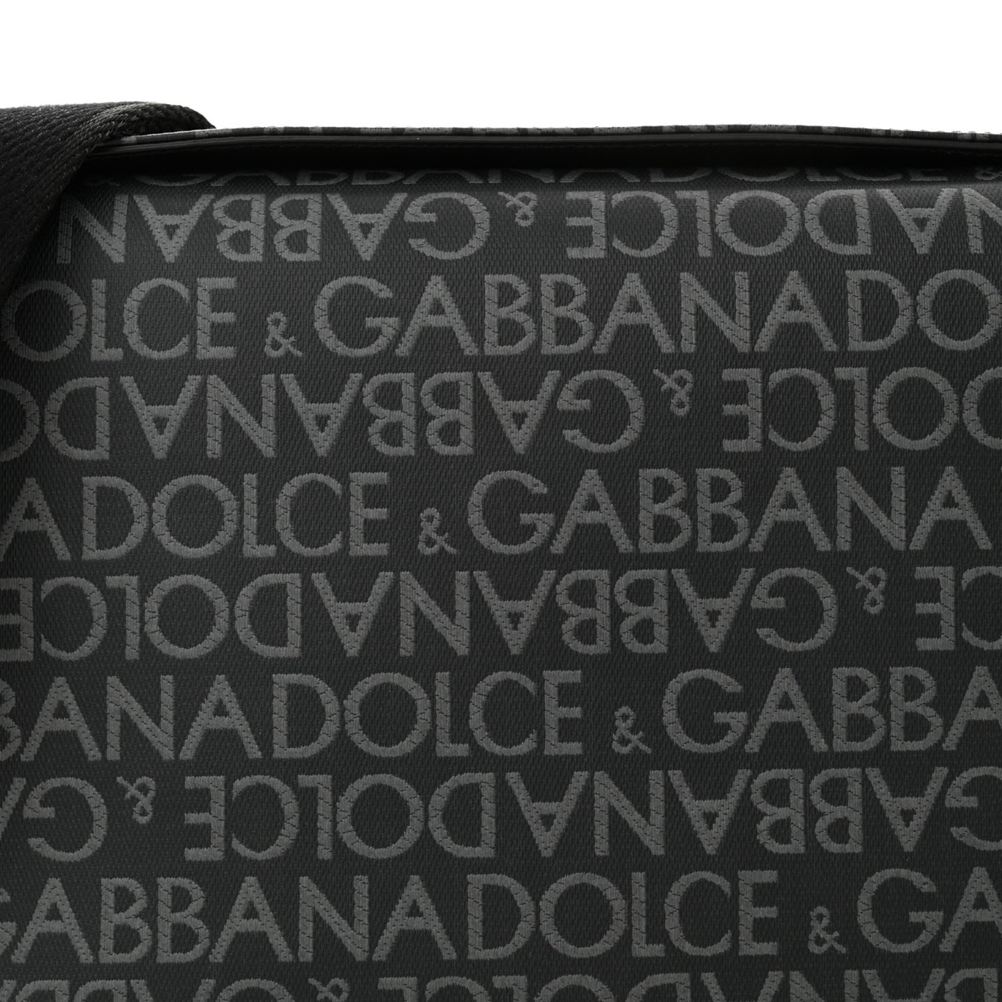 Coated Jacquard DG Logo Mens Crossbody Bag Black