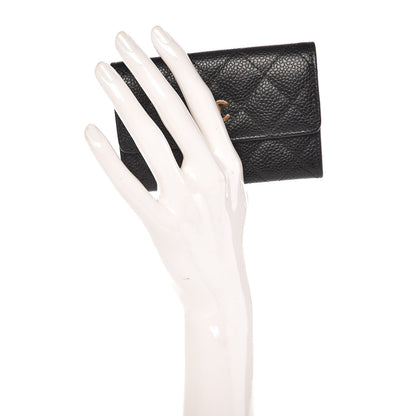 Chanel Caviar Quilted Flap Card Holder Black 2 of 9