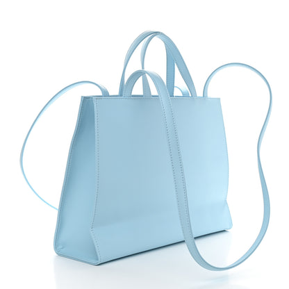 Telfar Vegan Leather Medium Shopping Bag Pool Blue 4 of 10