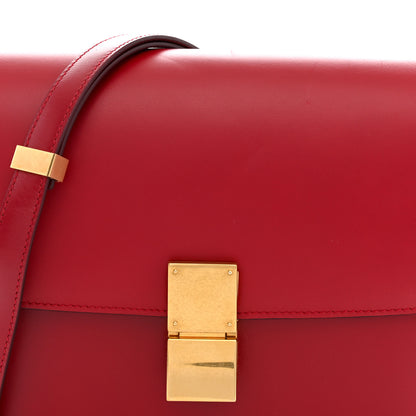 Celine Box Calfskin Medium Classic Box Flap Bag Red 8 of 11