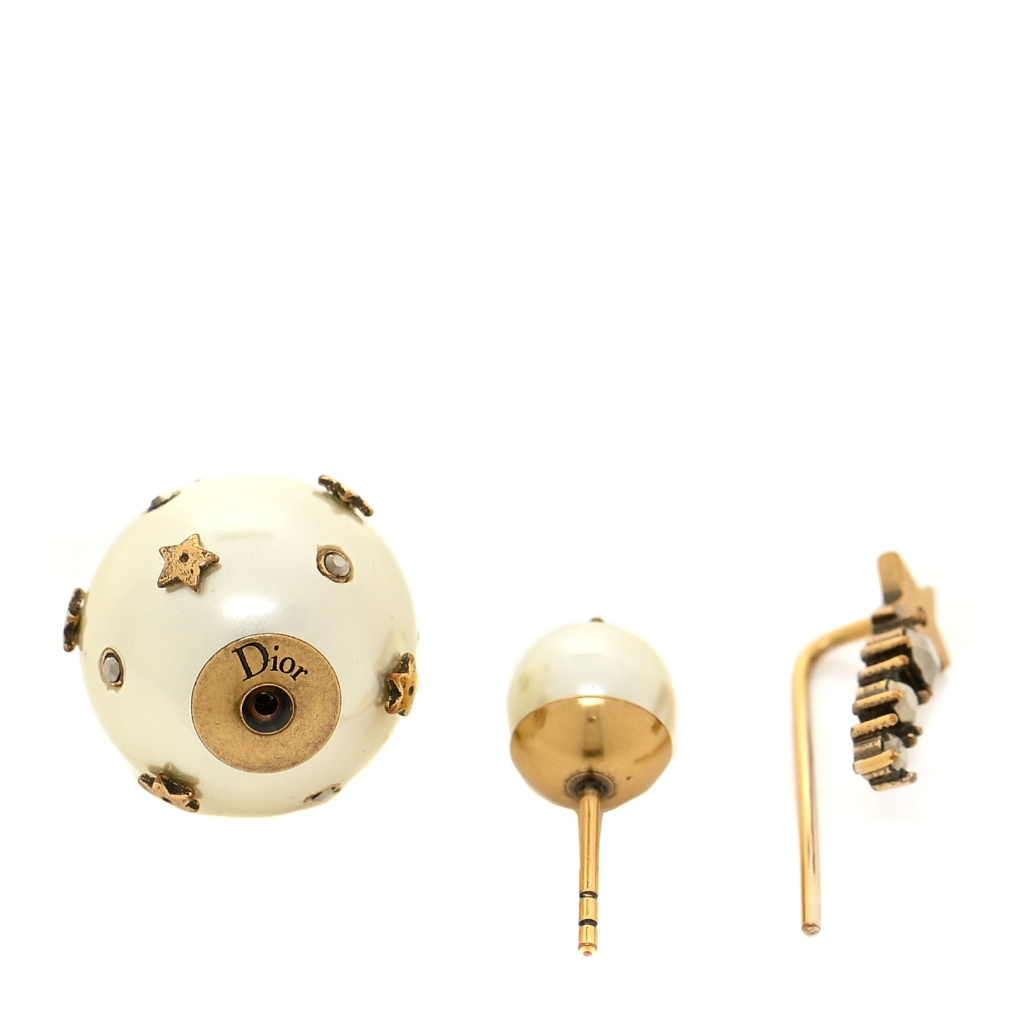 Pearl Crystal Mise En Dior Tribal Earrings