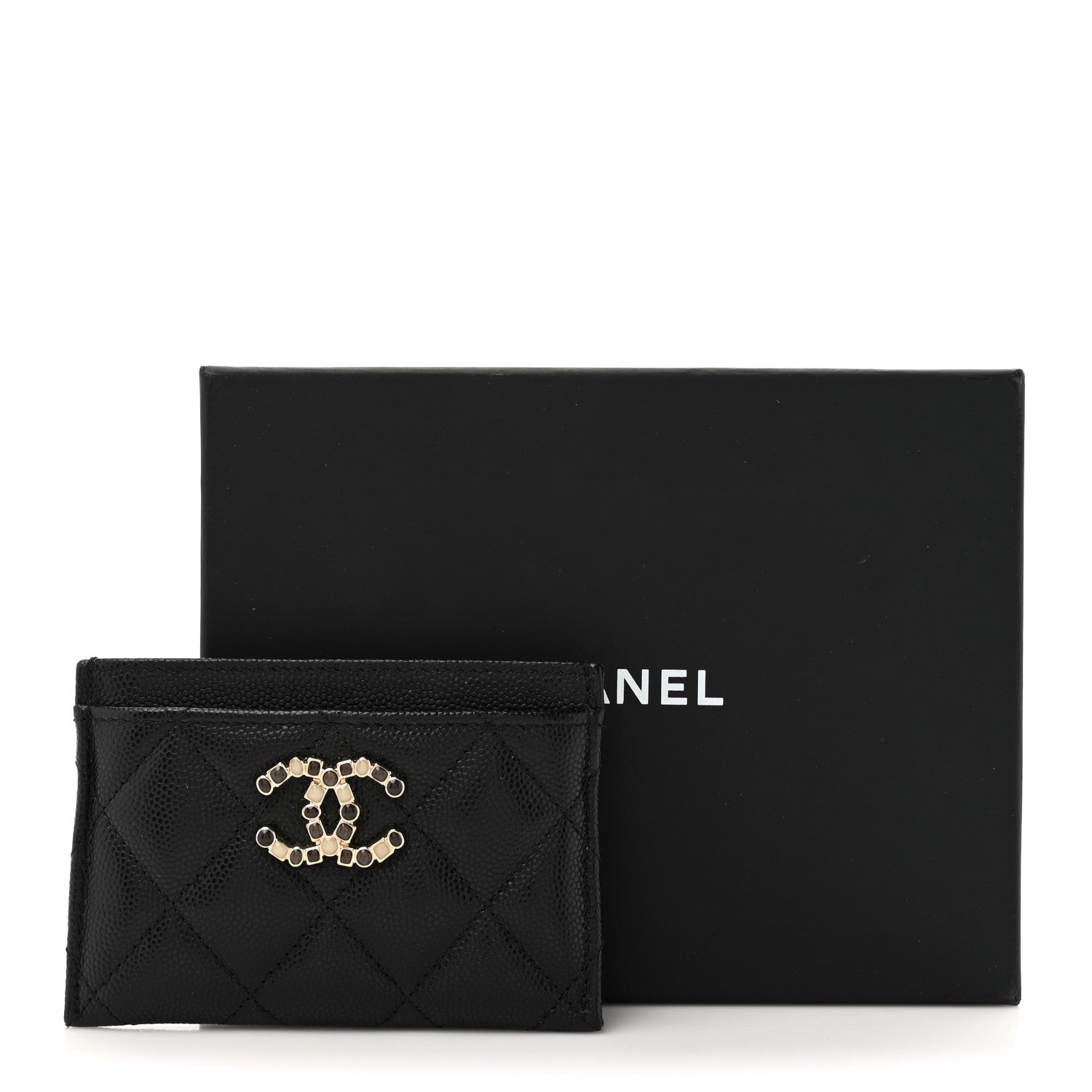 Chanel Caviar Quilted French New Wave Card Holder Black 9 of 9