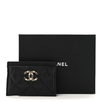 Chanel Caviar Quilted French New Wave Card Holder Black 9 of 9