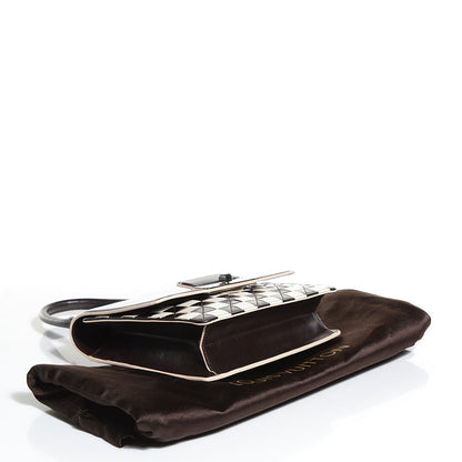 Louis Vuitton Calfskin Damier Mosaic Enveloppe PM Dark Brown 4 of 8