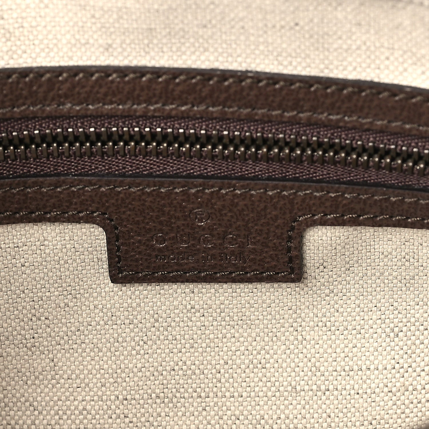 Gucci GG Supreme Monogram Textured Dollar Calfskin Web Ophidia Wristlet Shoulder Bag Beige Ebony New Acero 6 of 9
