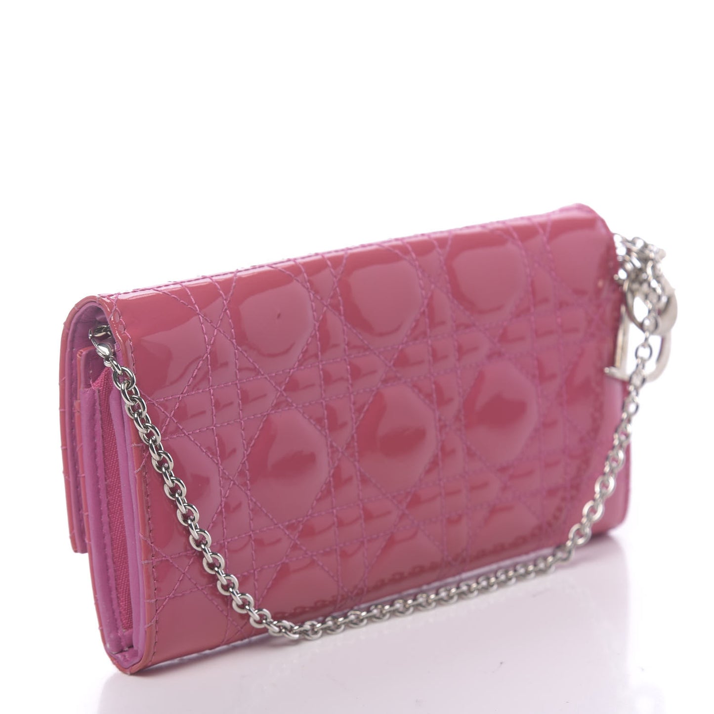 Patent Cannage Rendezvous Chain Wallet Pink
