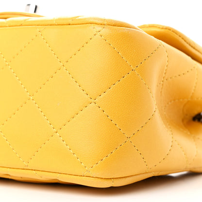 Chanel Lambskin Quilted Mini Square Flap Yellow 10 of 11
