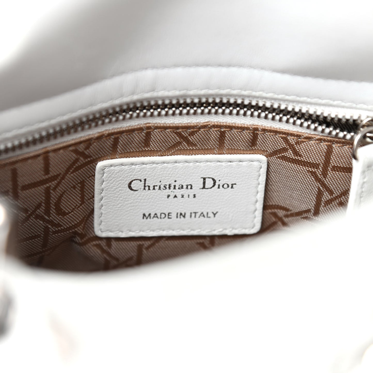 Lambskin Cannage Mini Lady Dior White
