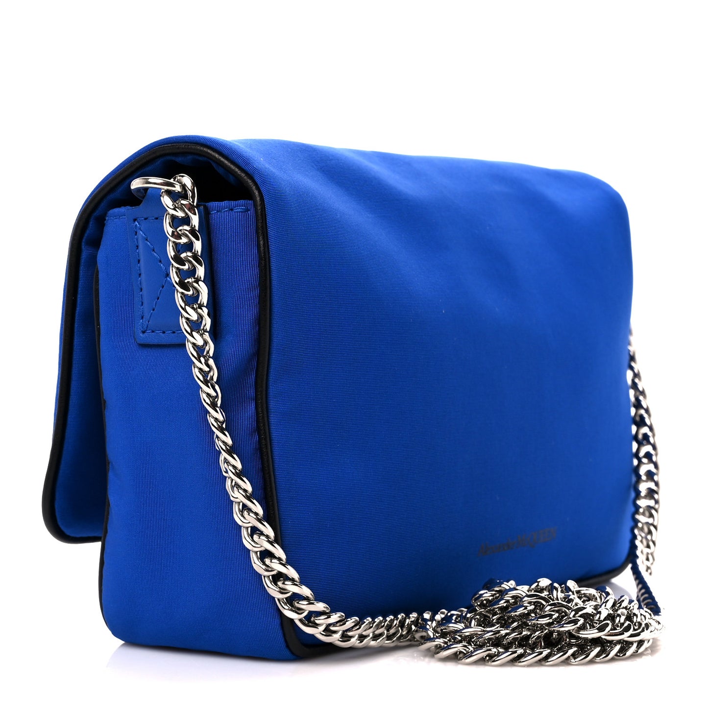 Nylon Skull Camera Crossbody Bag Royal Blue