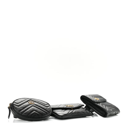 Gucci Calfskin Matelasse GG Marmont 2.0 Multi Belt Bag 85 34 Black 4 of 14