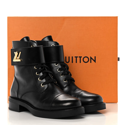 Louis Vuitton Calfskin Wonderland Ranger Boots Black 37 2 of 13