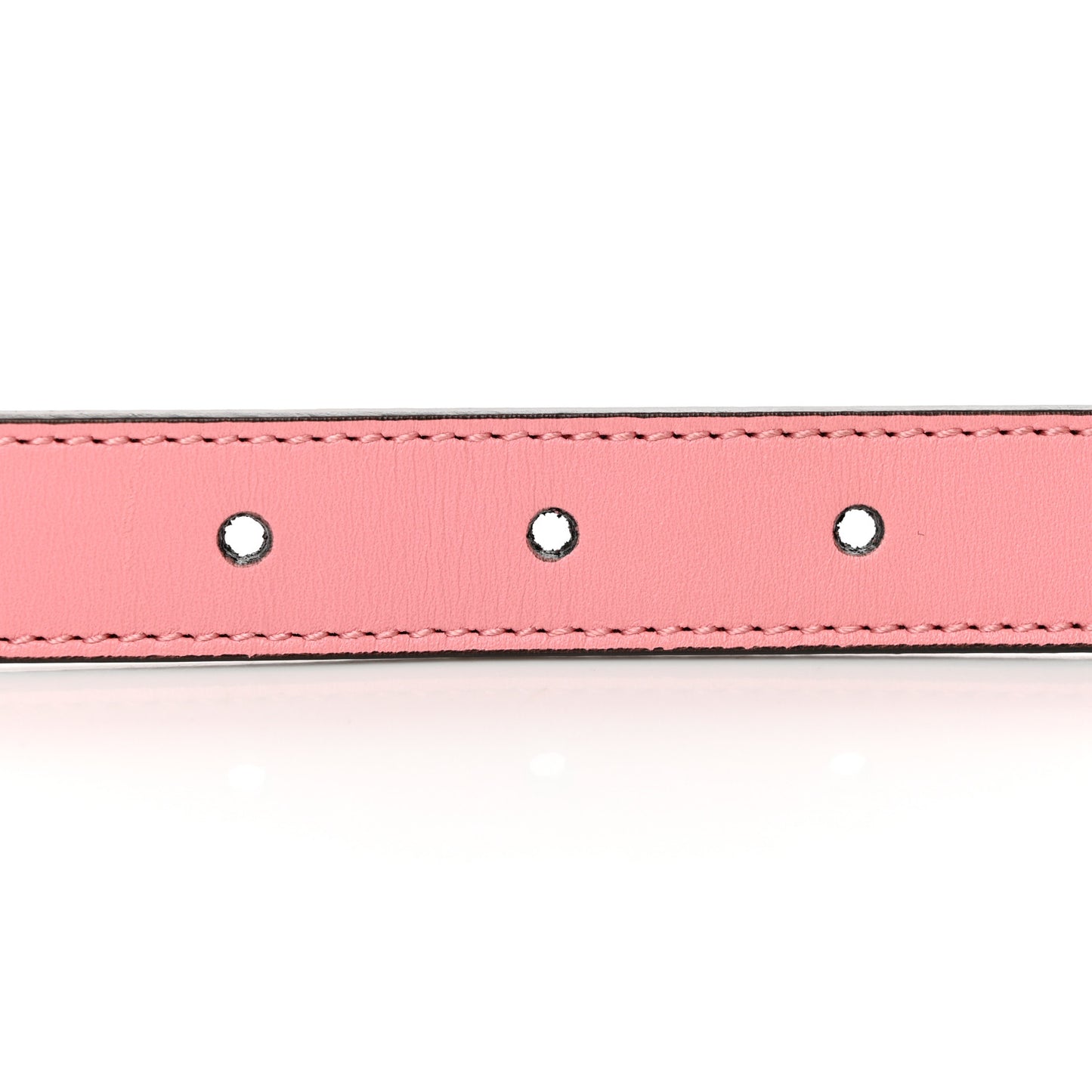 Moon Calfskin Palladium Double G 20mm Belt 100 40 Wild Rose