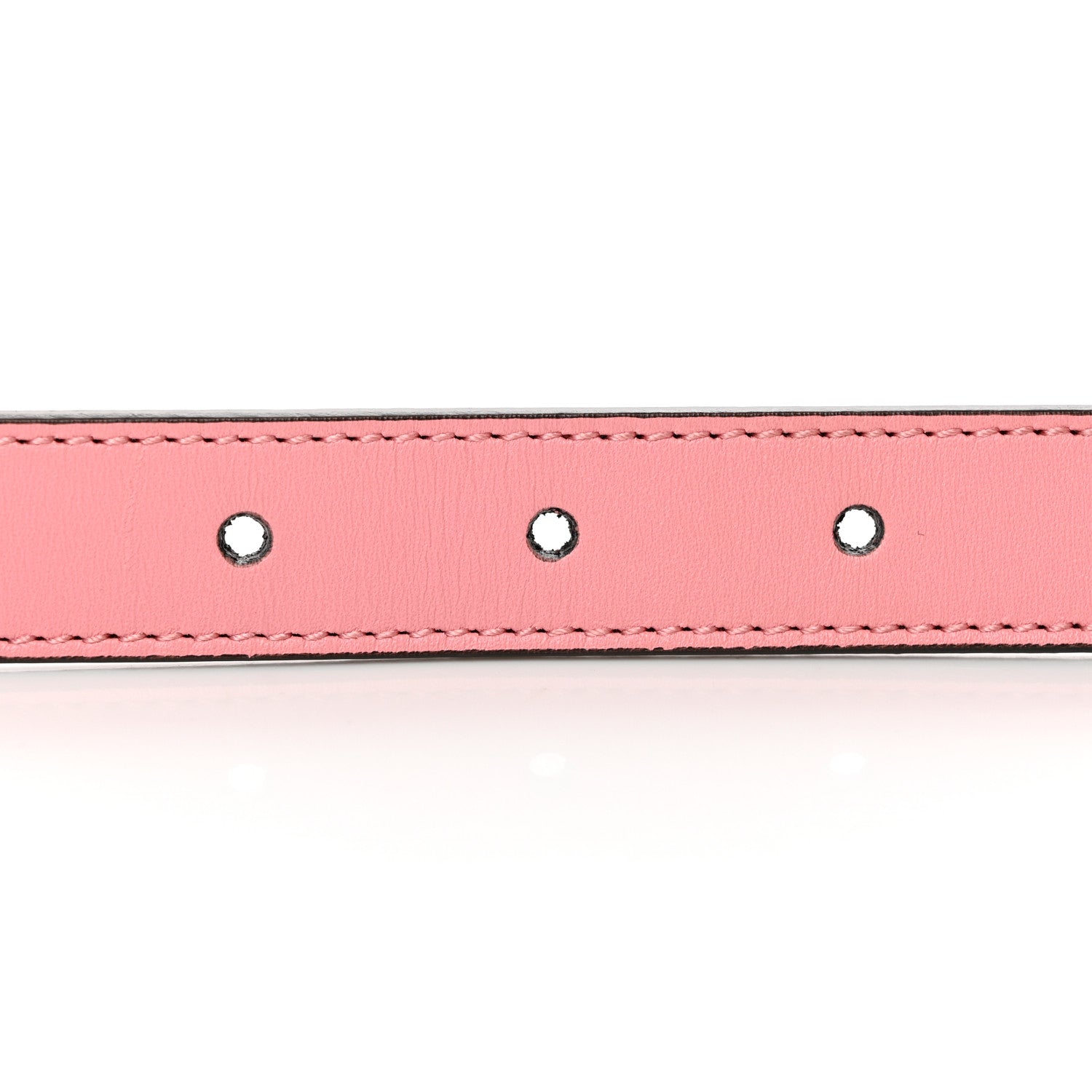 Gucci Moon Calfskin Palladium Double G 20mm Belt 100 40 Wild Rose 4 of 5