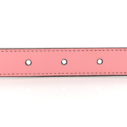 Gucci Moon Calfskin Palladium Double G 20mm Belt 100 40 Wild Rose 4 of 5