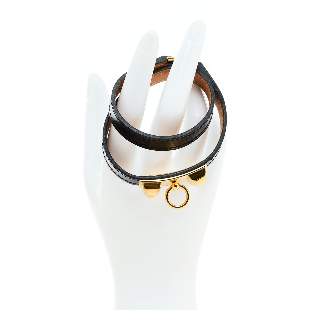 Hermes Box Rivale Double Tour Bracelet T3 Black 2 of 5