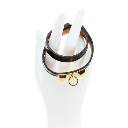 Hermes Box Rivale Double Tour Bracelet T3 Black 2 of 5