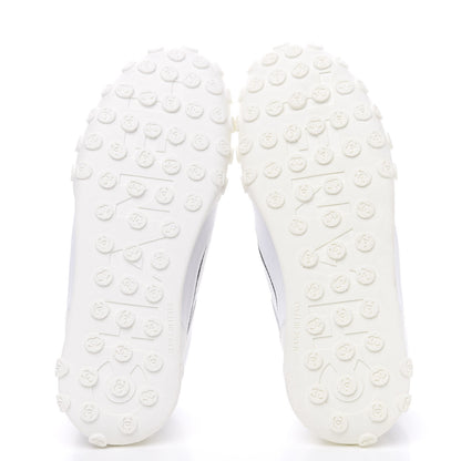 Chanel Calfskin Mesh Lycra Womens Logo High Top Sneakers 38 White 5 of 7