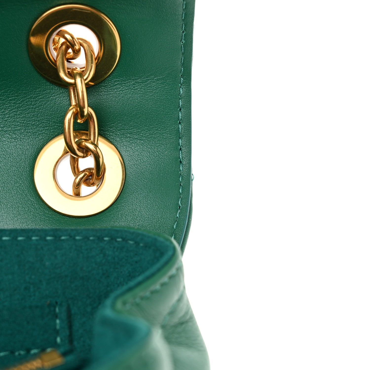 Louis Vuitton Calfskin New Wave Chain Bag MM NM Emerald 7 of 11