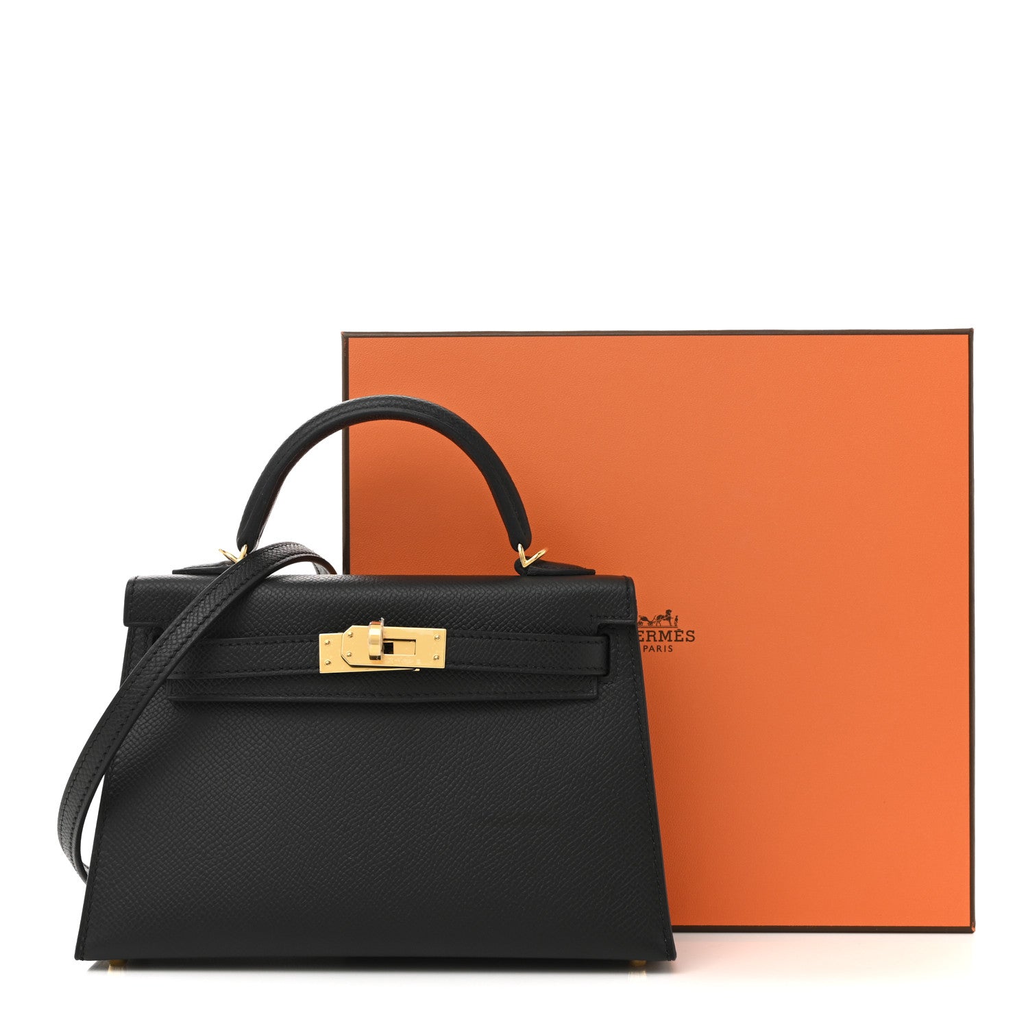 Hermes Epsom Mini Kelly Sellier 20 Black 10 of 10