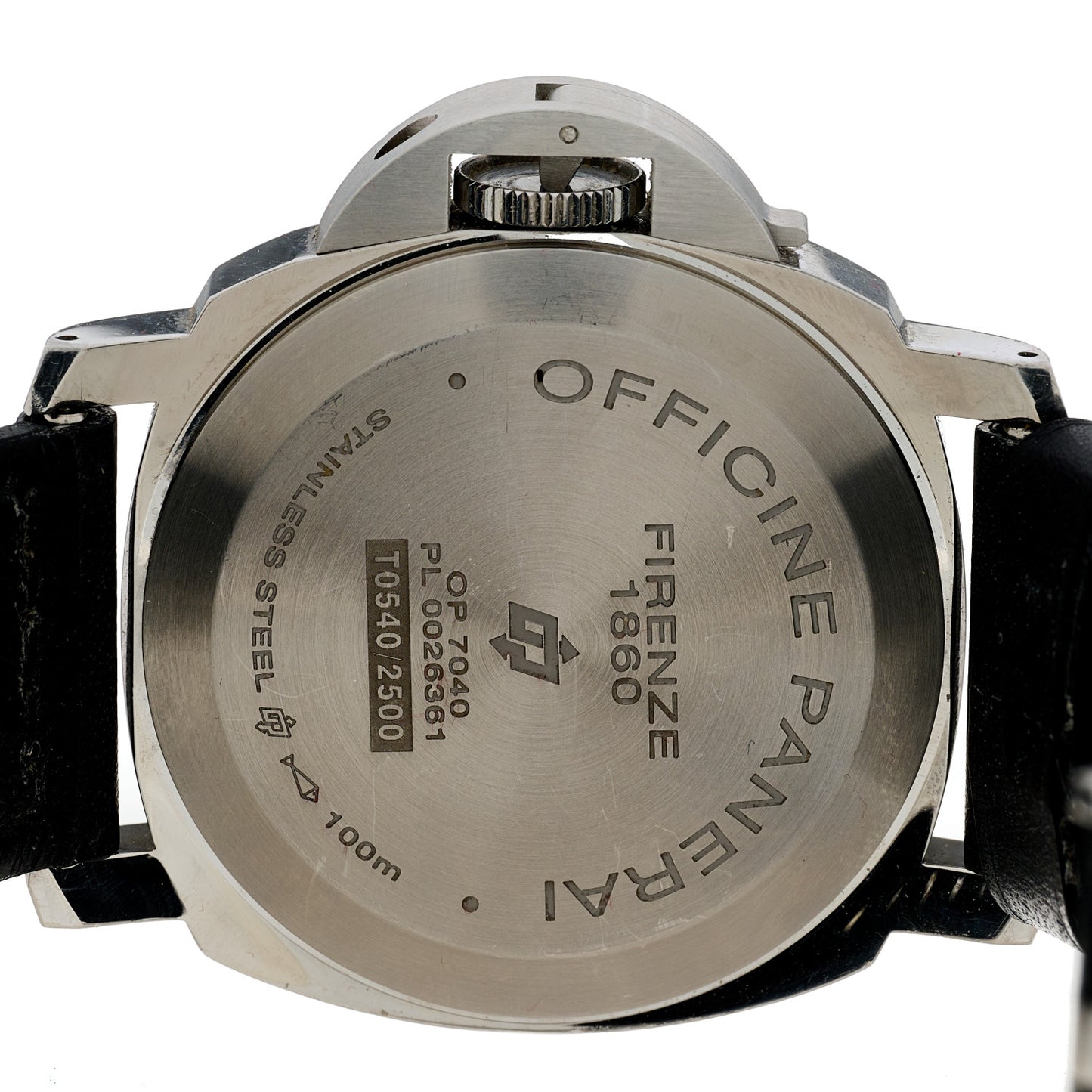 Stainless Steel Calfskin 44mm Luminor Marina Logo Acciaio Manual Winding Watch Black PAM01005