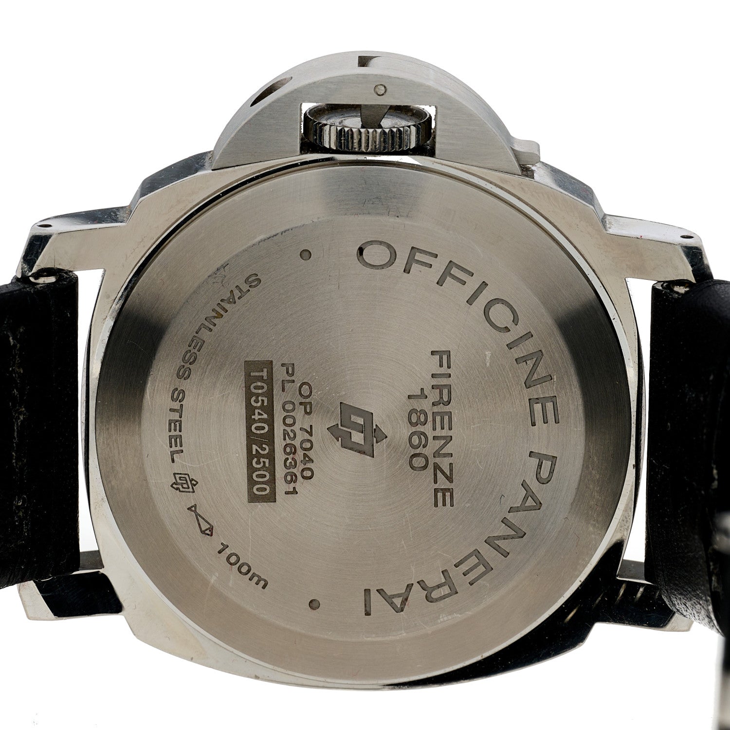 Panerai Stainless Steel Calfskin 44mm Luminor Marina Logo Acciaio Manual Winding Watch Black PAM01005 4 of 4