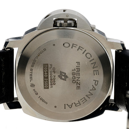 Panerai Stainless Steel Calfskin 44mm Luminor Marina Logo Acciaio Manual Winding Watch Black PAM01005 4 of 4