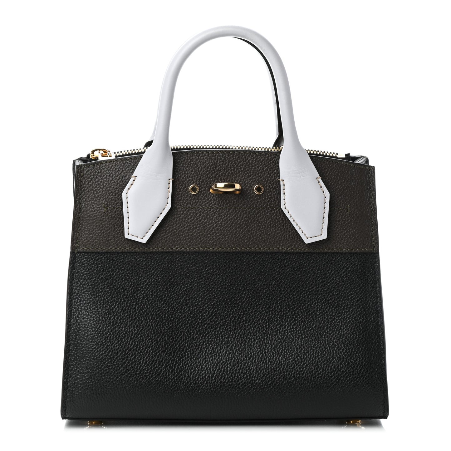 Calfskin City Steamer Mini Black Kaki Gris Antartica