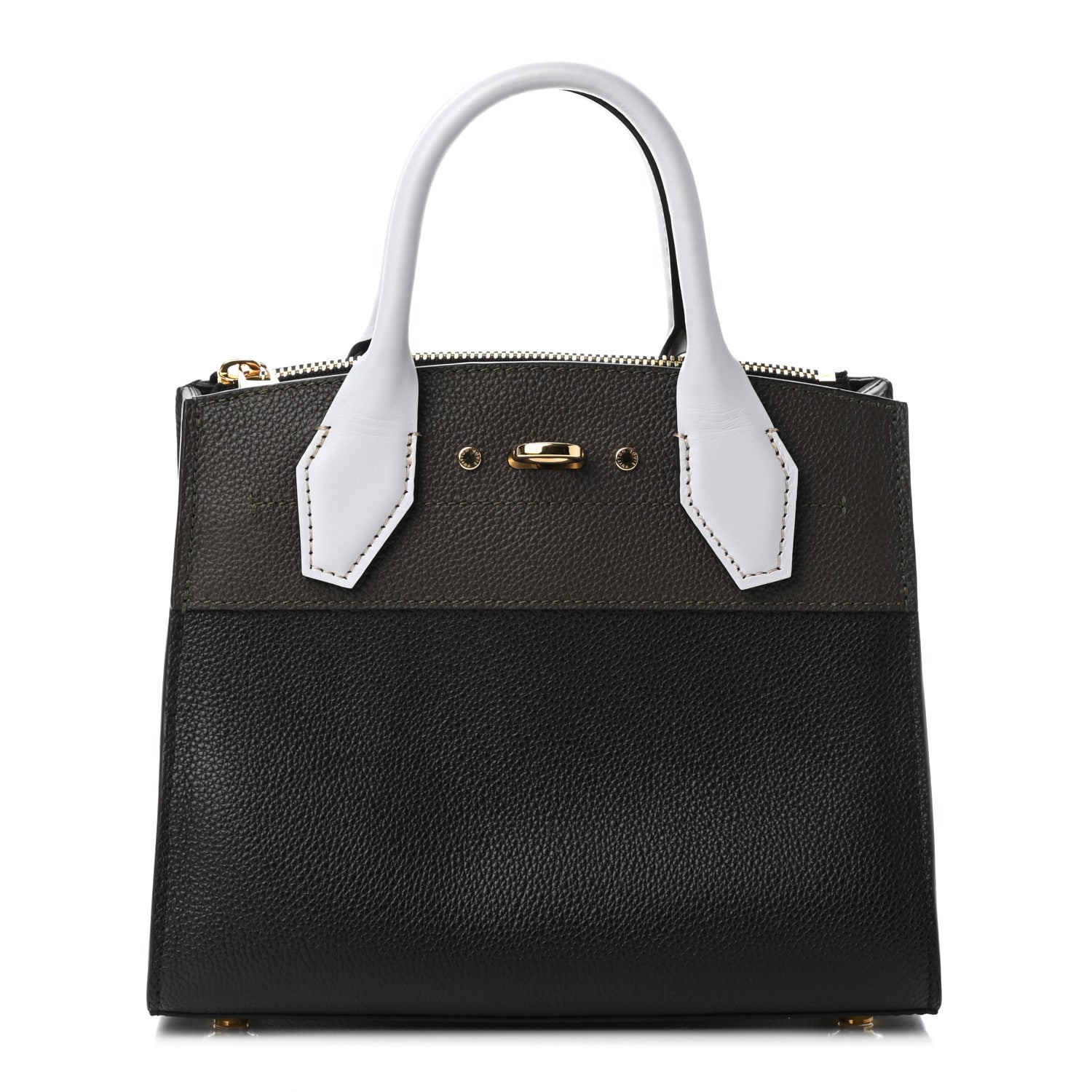 Louis Vuitton Calfskin City Steamer Mini Black Kaki Gris Antartica 1 of 8