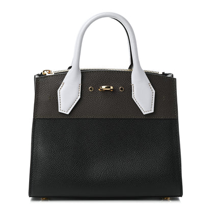 Louis Vuitton Calfskin City Steamer Mini Black Kaki Gris Antartica 1 of 8